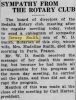 Newspaper article, Dewey Smith, Death of 1st wife Madeline (Harris) Smith